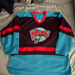 Bauer Teal and Red Hockey Jersey